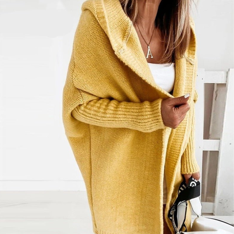 Damen Kapuzenstrickjacke | Oversized