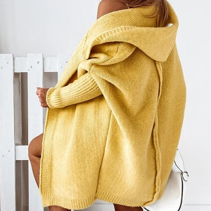 Damen Kapuzenstrickjacke | Oversized