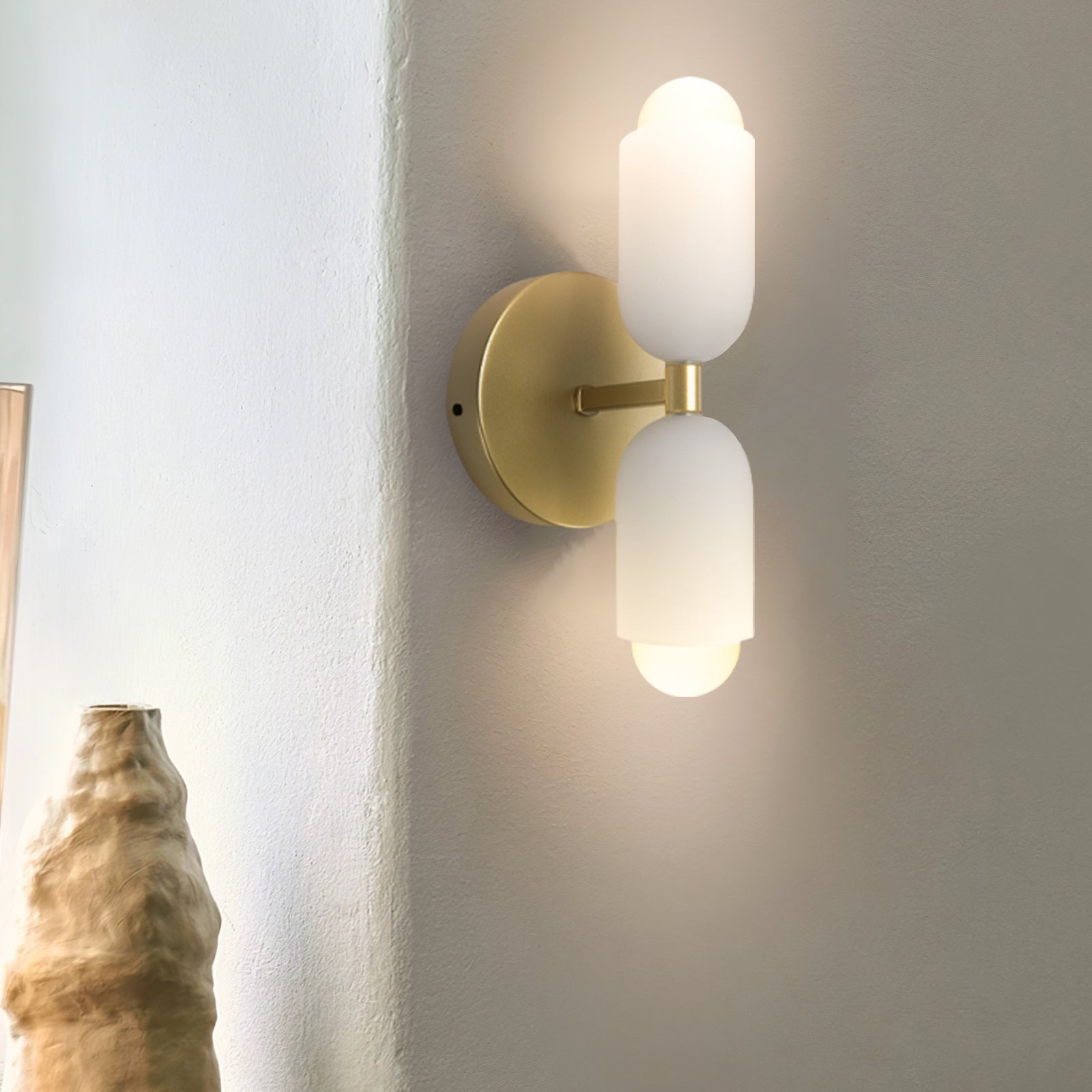 Wandleuchte für Wohnzimmer | Doppelkopf