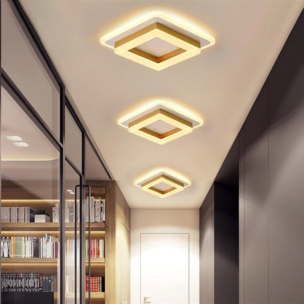 LED-Deckenleuchte für Flur | Quadrat
