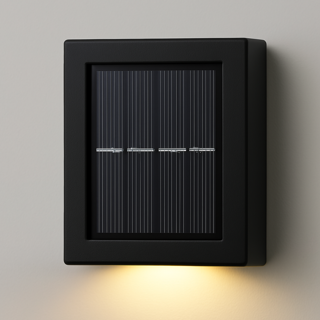 Solar LED-Wandlampen für Außen – Kabellos & Warmweißes Licht