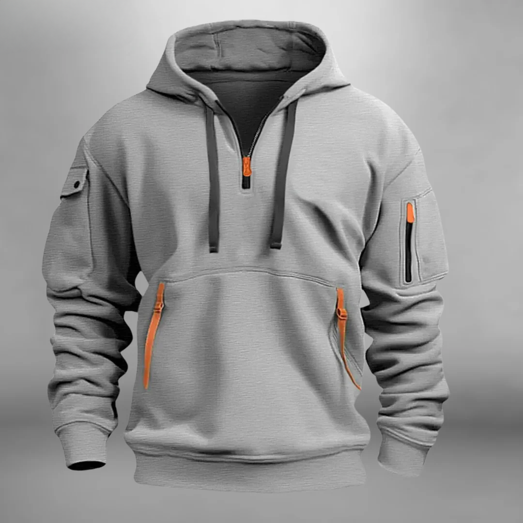 Herren Half-Zip Hoodie | Mit mehreren Taschen