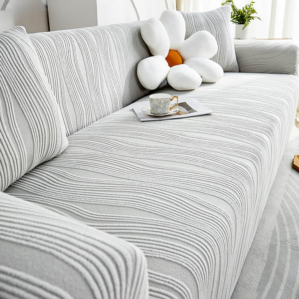 Gestreifter Sofabezug | Schutz für Sofa
