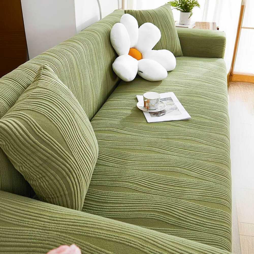 Gestreifter Sofabezug | Schutz für Sofa