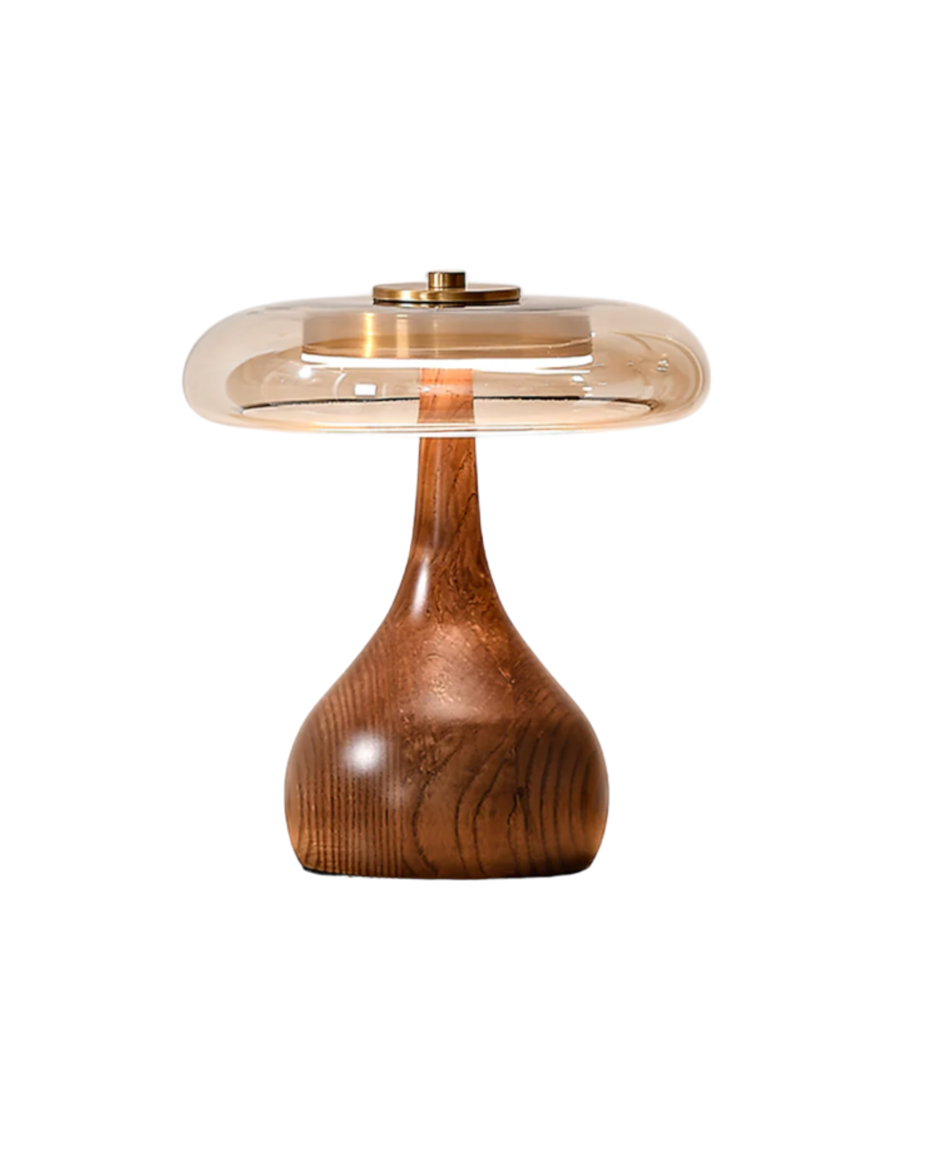 Moderne Retro Tischlampe mit Holzoptikdetails