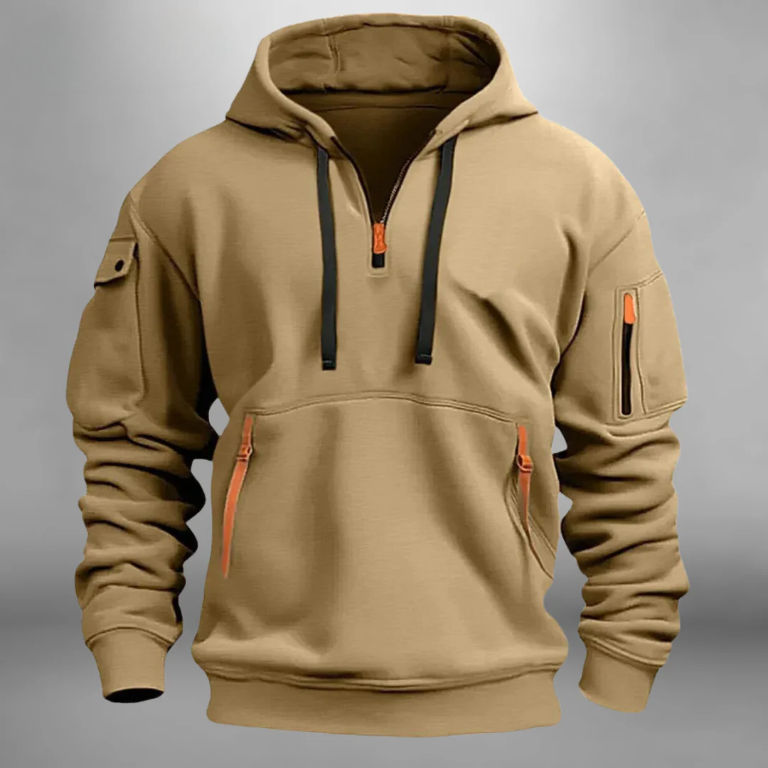 Herren Half-Zip Hoodie | Mit mehreren Taschen