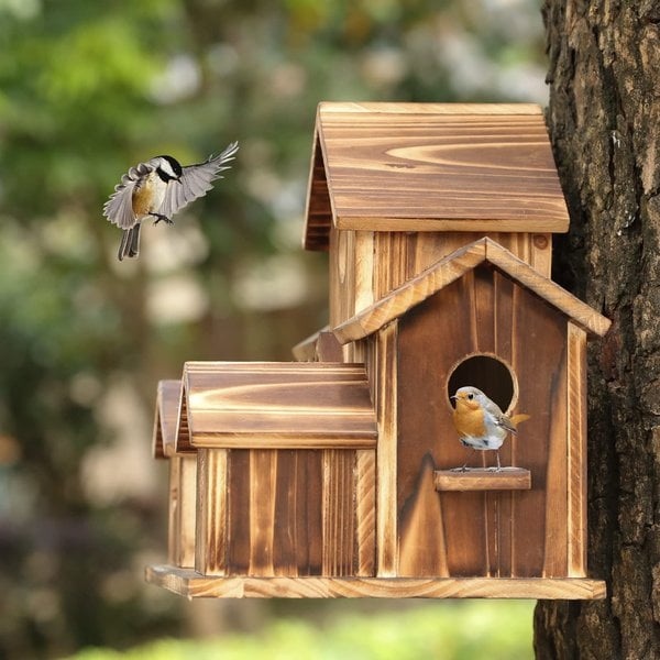 Garten Deko | Dekoratives Vogelhaus | Hängend
