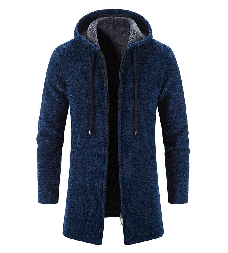 Herren Strick-Cardigan mit Kapuze | Zip-up