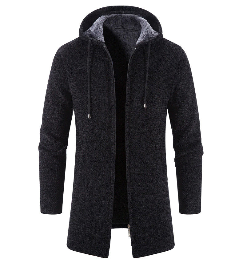 Herren Strick-Cardigan mit Kapuze | Zip-up