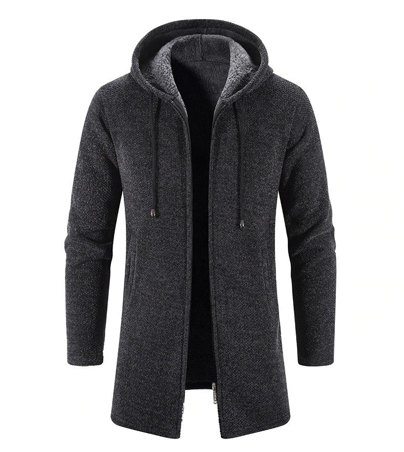 Herren Strick-Cardigan mit Kapuze | Zip-up