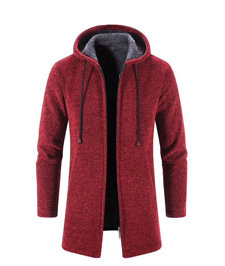 Herren Strick-Cardigan mit Kapuze | Zip-up