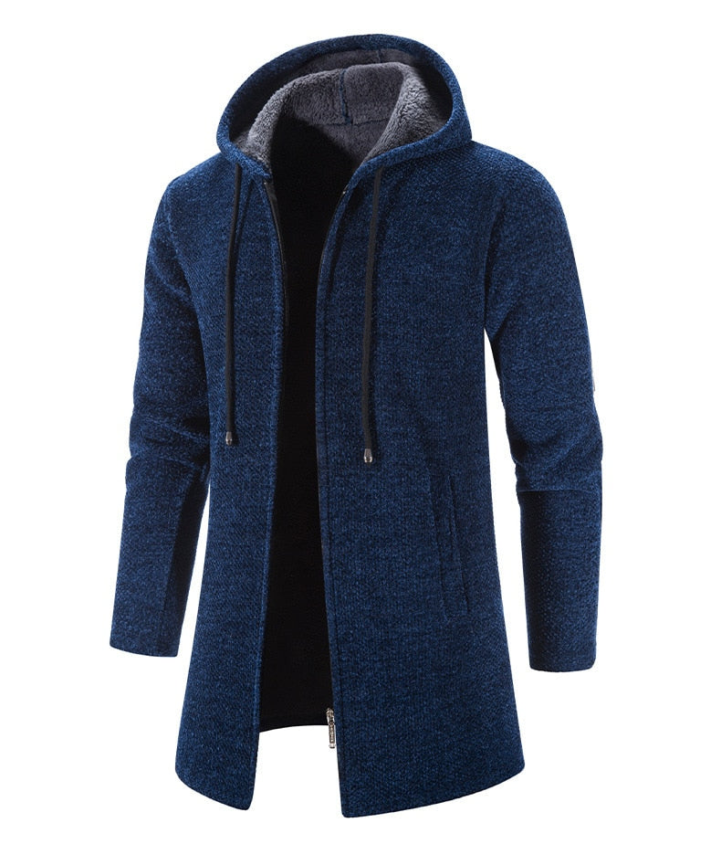 Herren Strick-Cardigan mit Kapuze | Zip-up