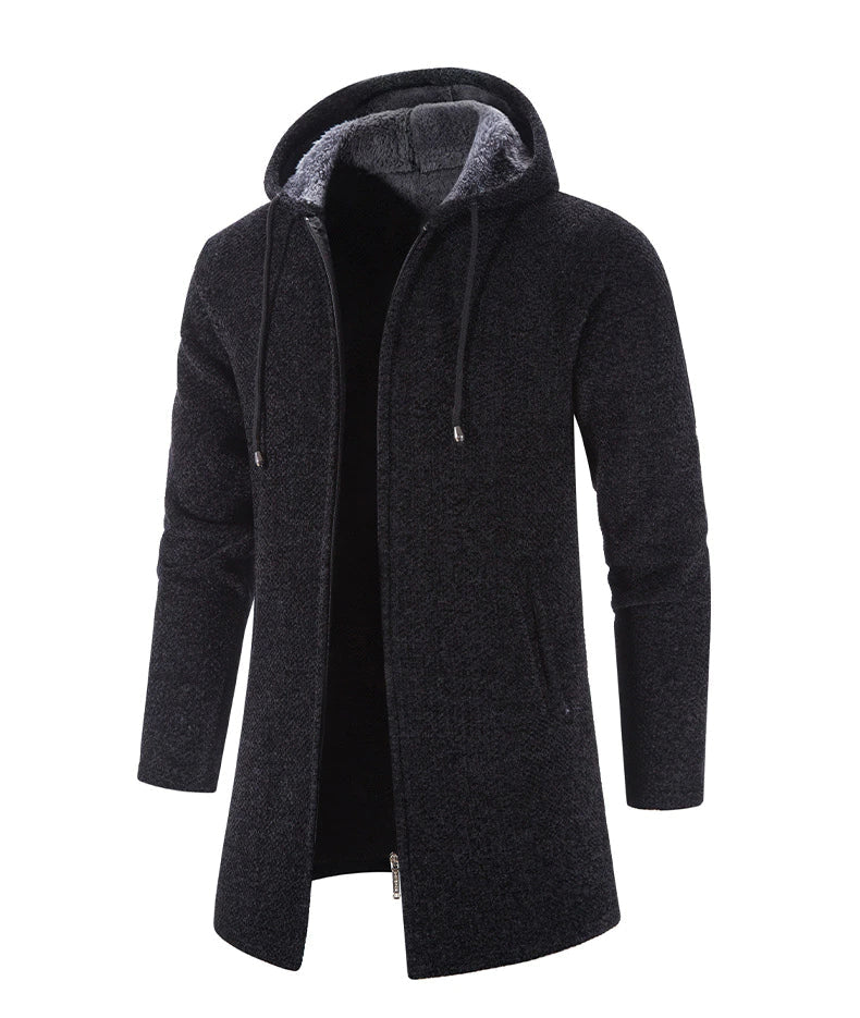Herren Strick-Cardigan mit Kapuze | Zip-up
