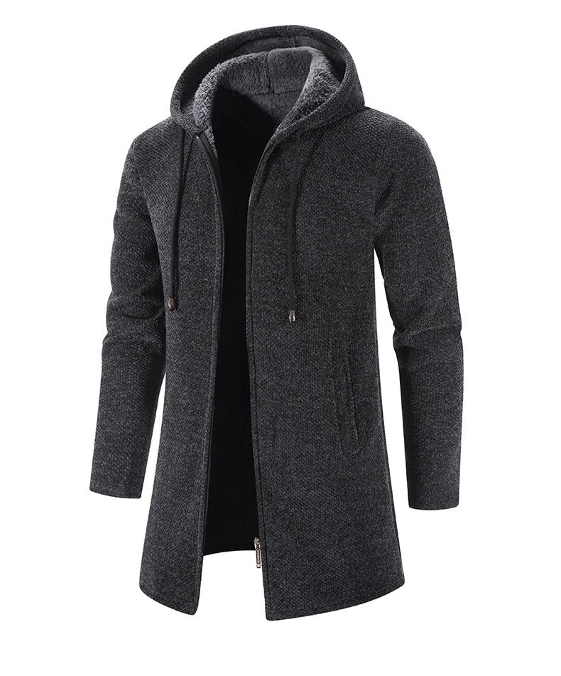 Herren Strick-Cardigan mit Kapuze | Zip-up