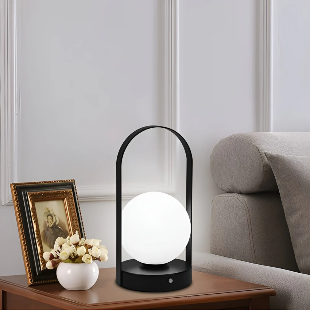 Moderne Tischlampe | Kugelförmige Lichtquelle