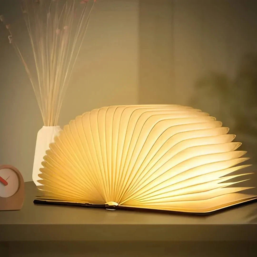 Leuchtendes Buch | Kabellose Nachttischlampe