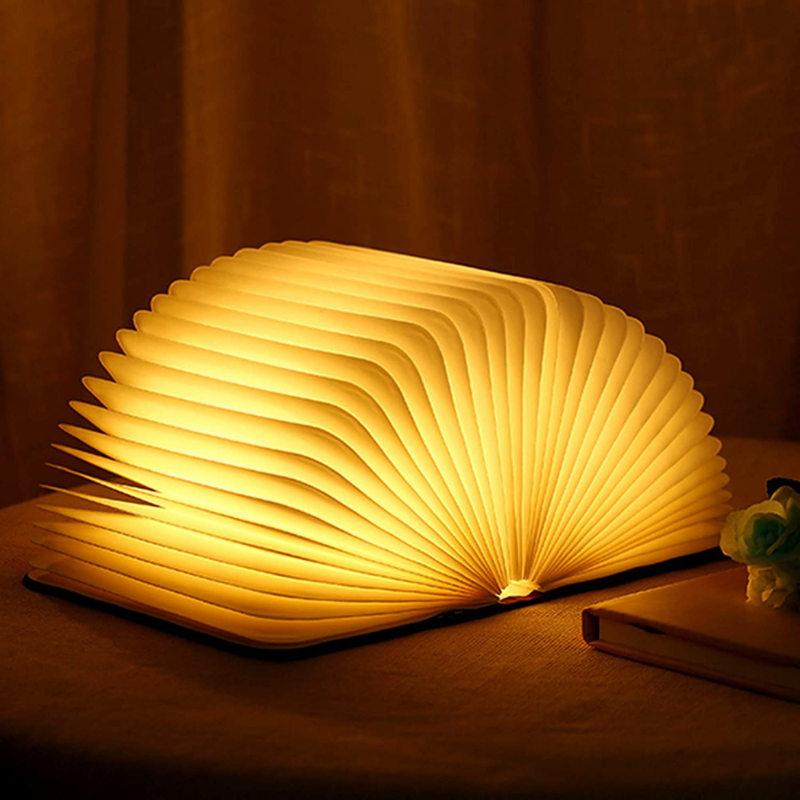 Leuchtendes Buch | Kabellose Nachttischlampe