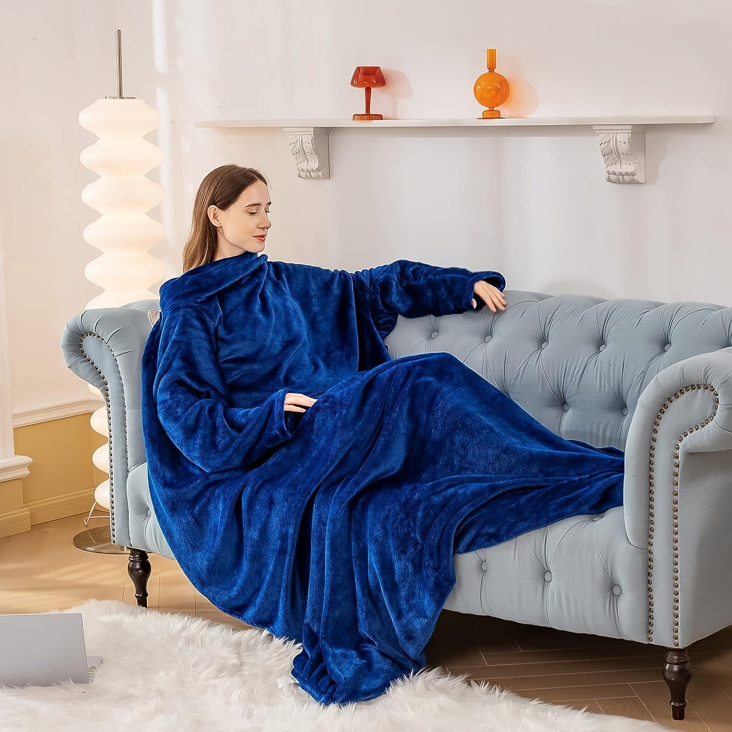 Decke mit Ärmeln | Pullover Stil für Zuhause