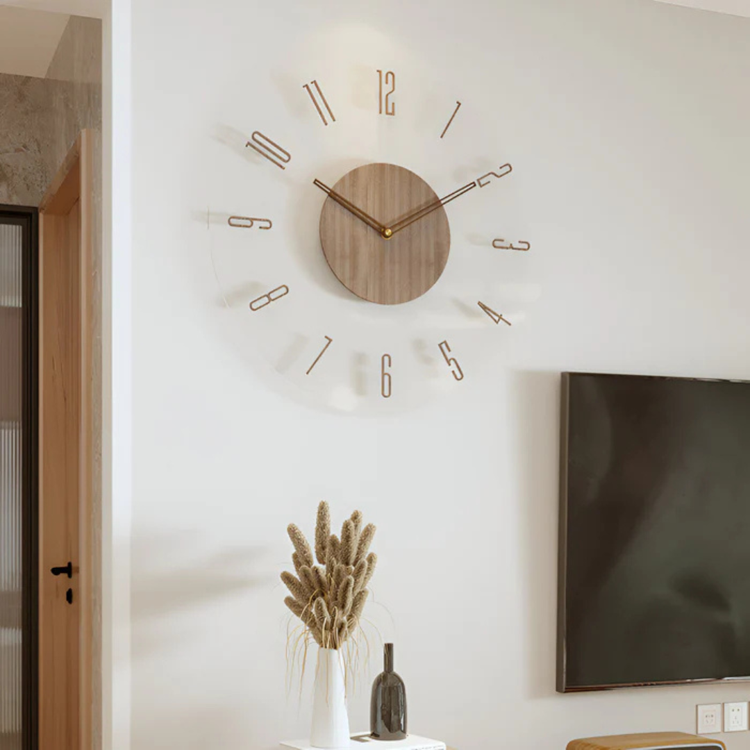 Große Wanduhr Wohnzimmer – Modern & Stilvoll mit Holzoptik