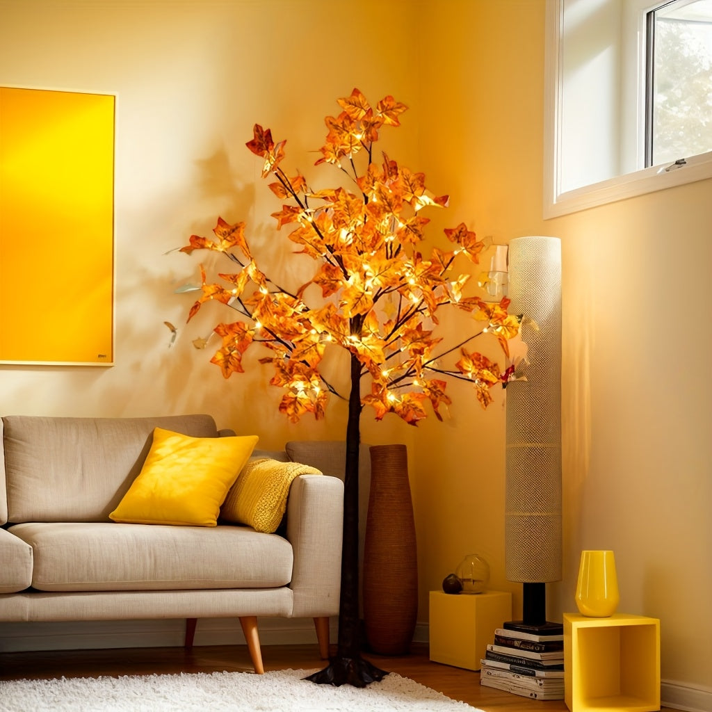 Ahornbaum mit Beleuchtung | Herbstliche Dekoleuchte für Zuhause