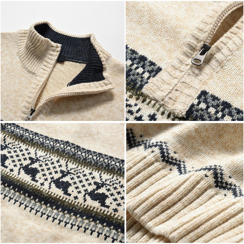 Herren Strickpullover | Halb-Zip