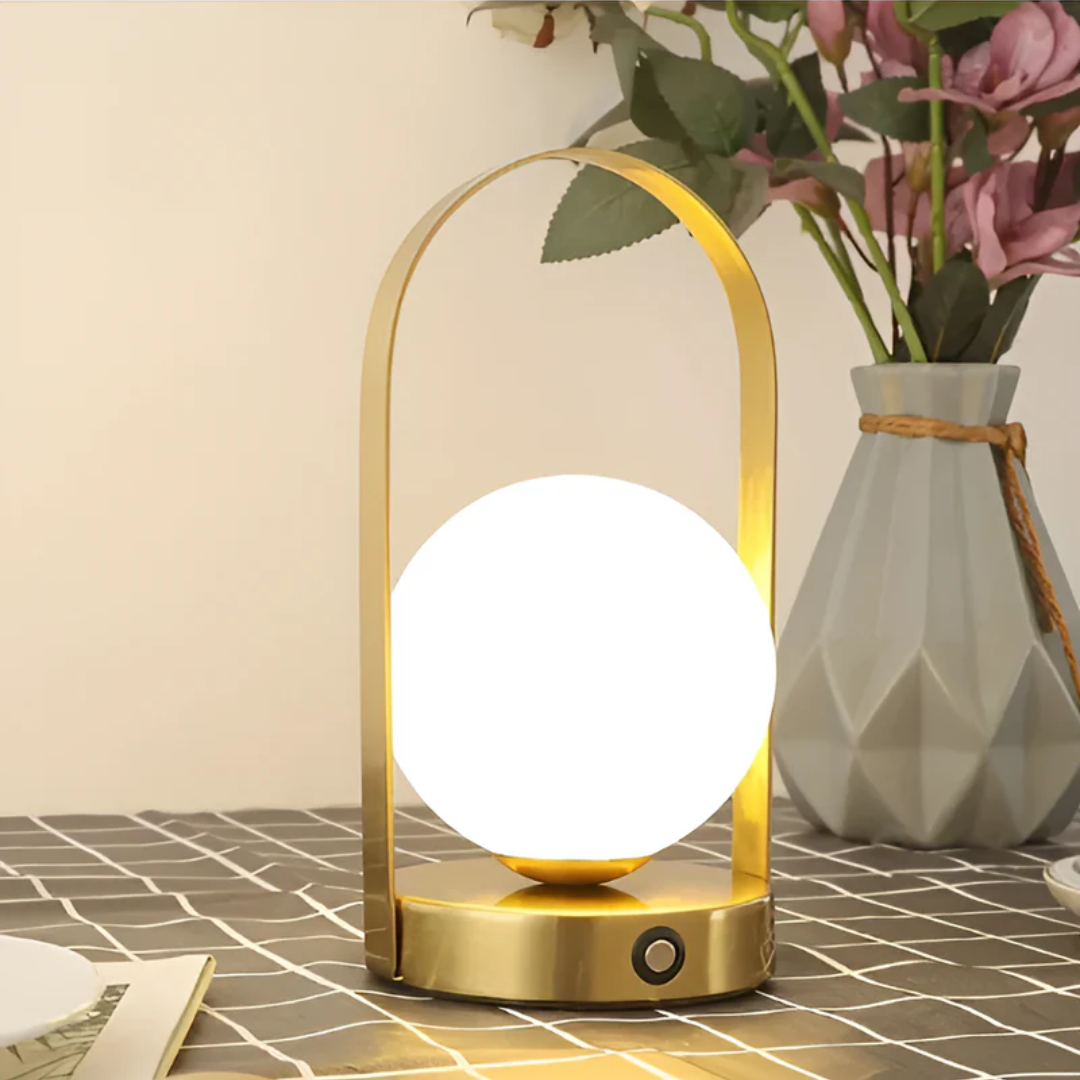 Moderne Tischlampe | Kugelförmige Lichtquelle