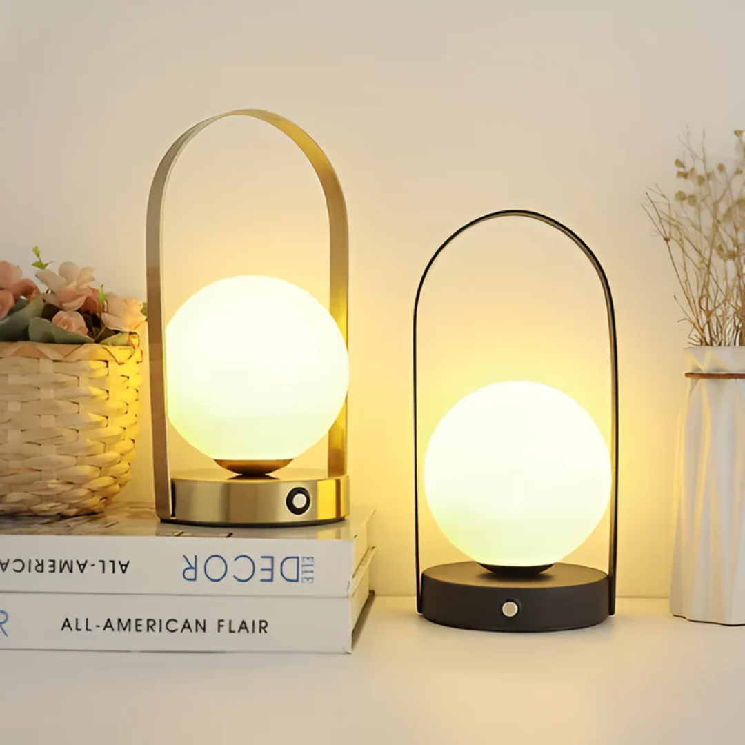 Moderne Tischlampe | Kugelförmige Lichtquelle