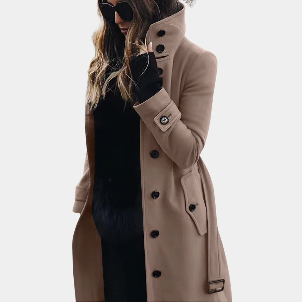Damen Winter Trenchcoat | Knöpfen