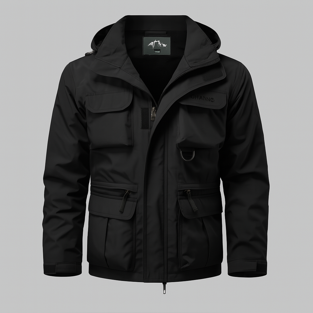 Herren Kapuzenjacke mit mehreren Taschen | Strukturierter Schnitt