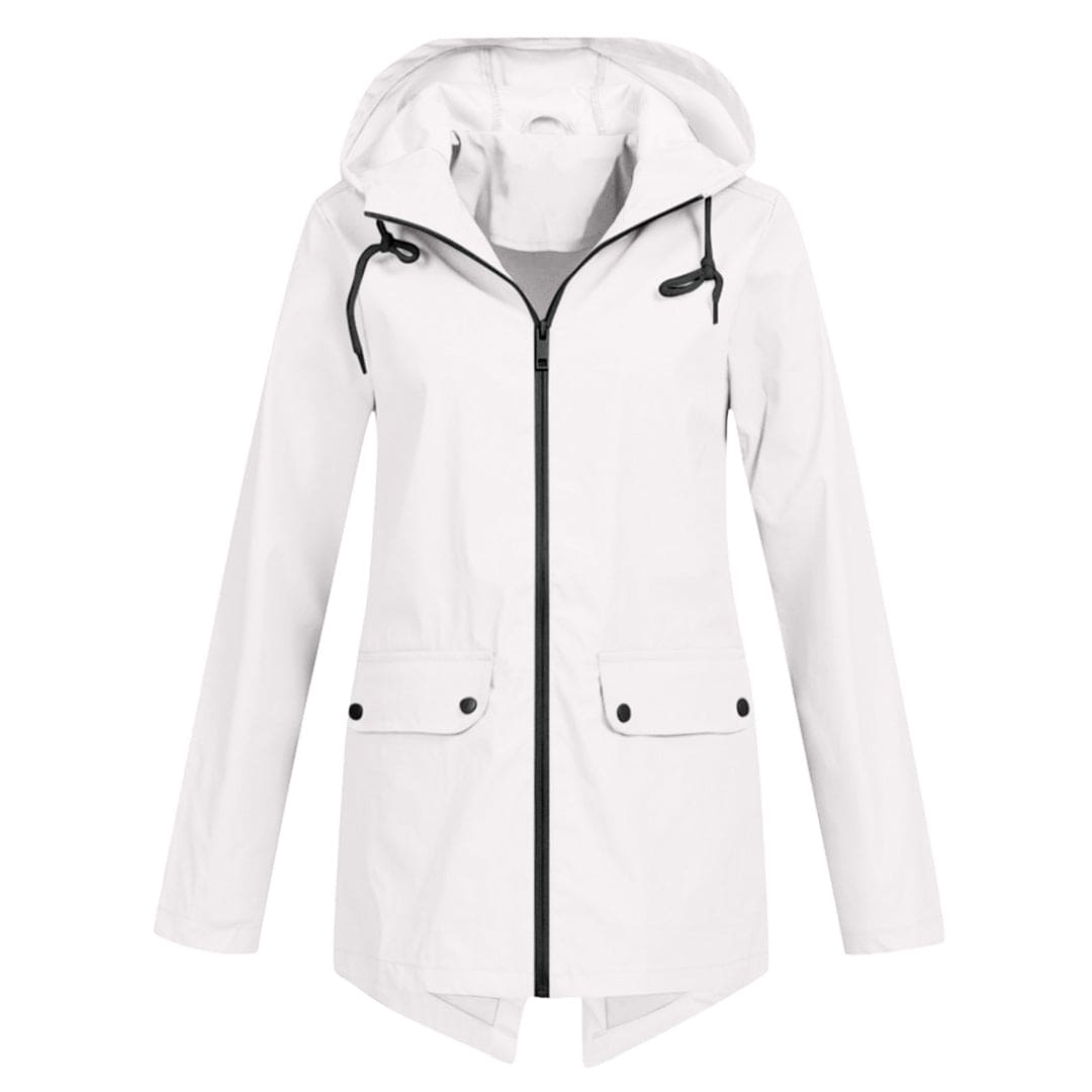 Damen Regenjacke mit Kapuze | Lang