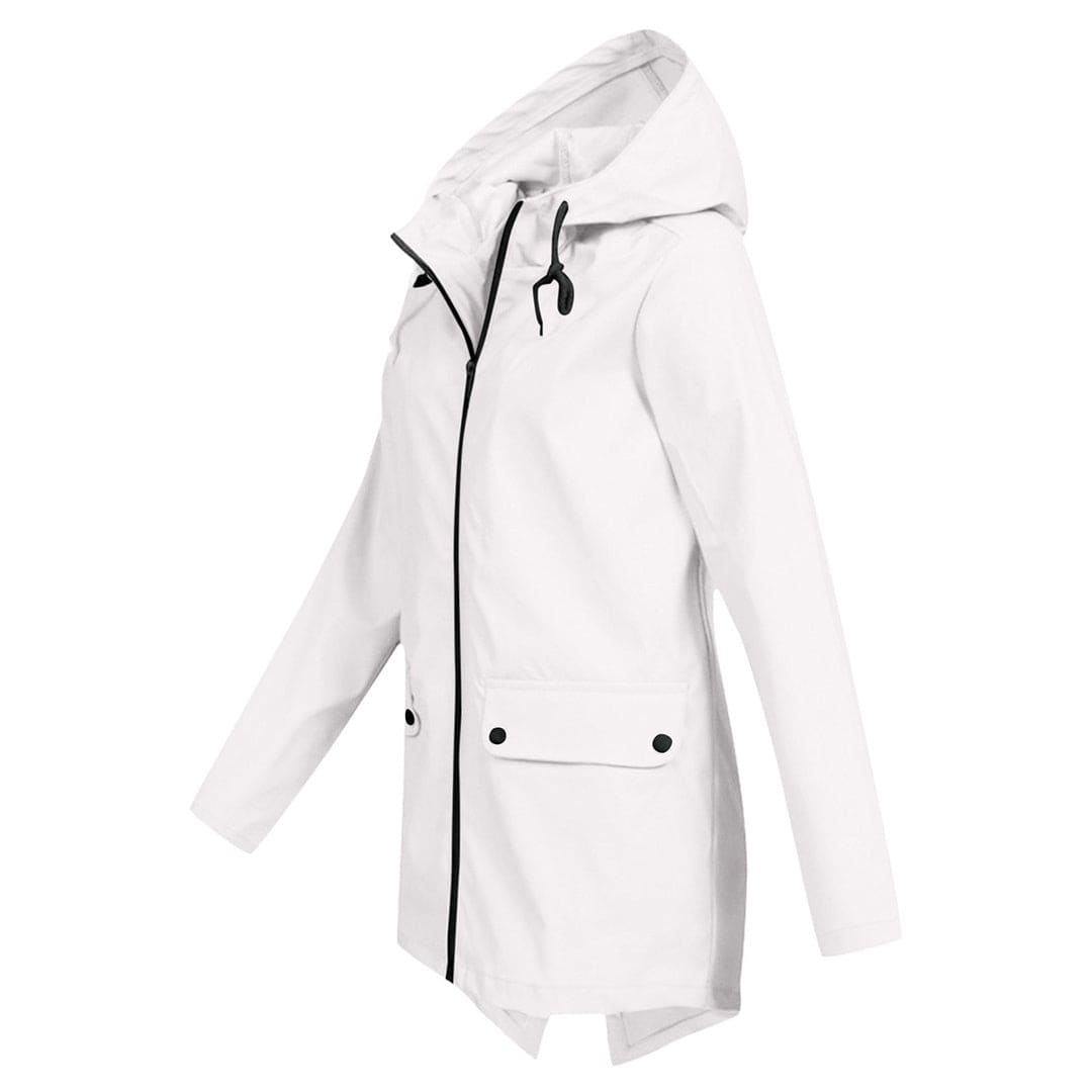 Damen Regenjacke mit Kapuze | Lang