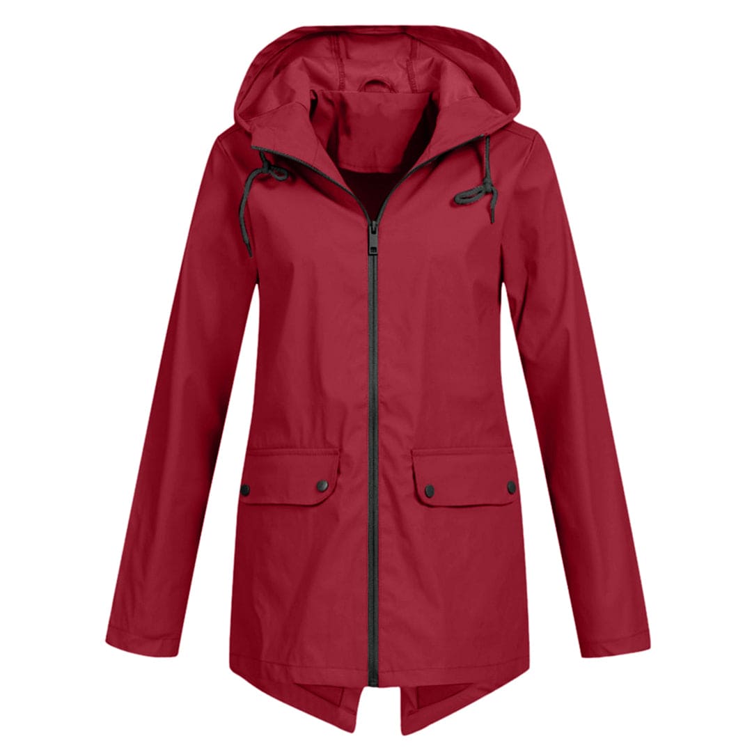 Damen Regenjacke mit Kapuze | Lang