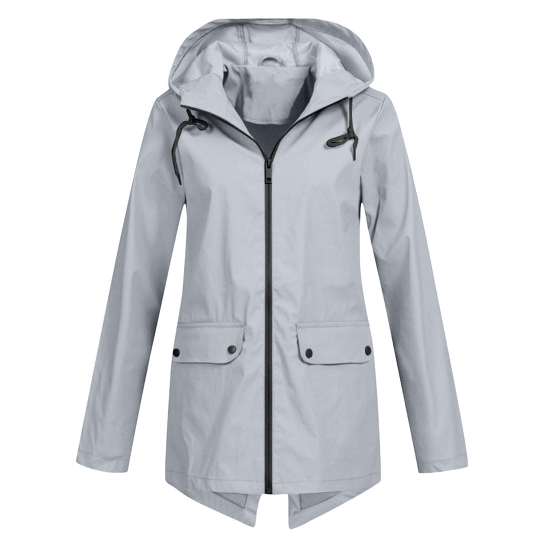 Damen Regenjacke mit Kapuze | Lang