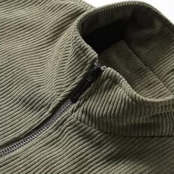 Herren Corduroy Bomberjacke | Reißverschluss