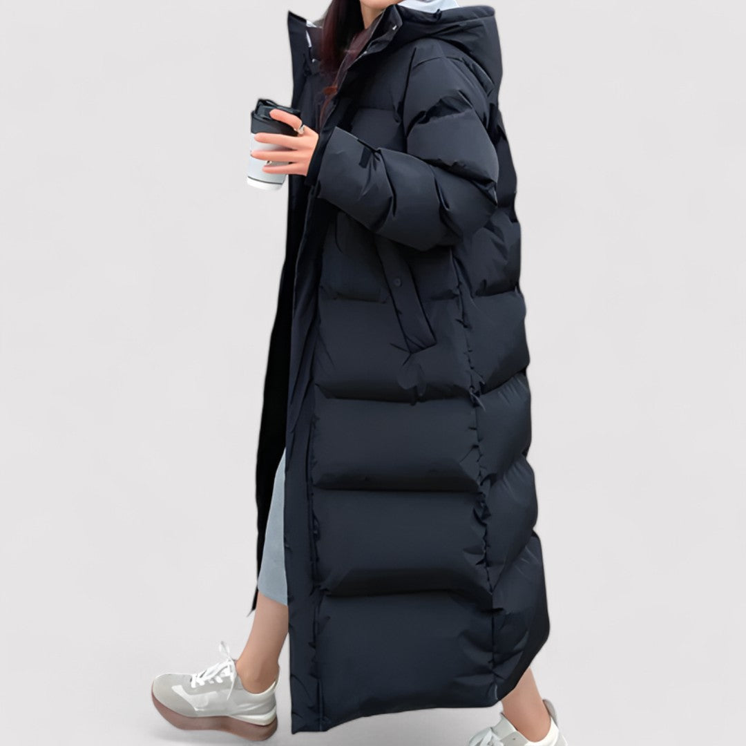 Damen Oversized Steppjacke | Kapuze