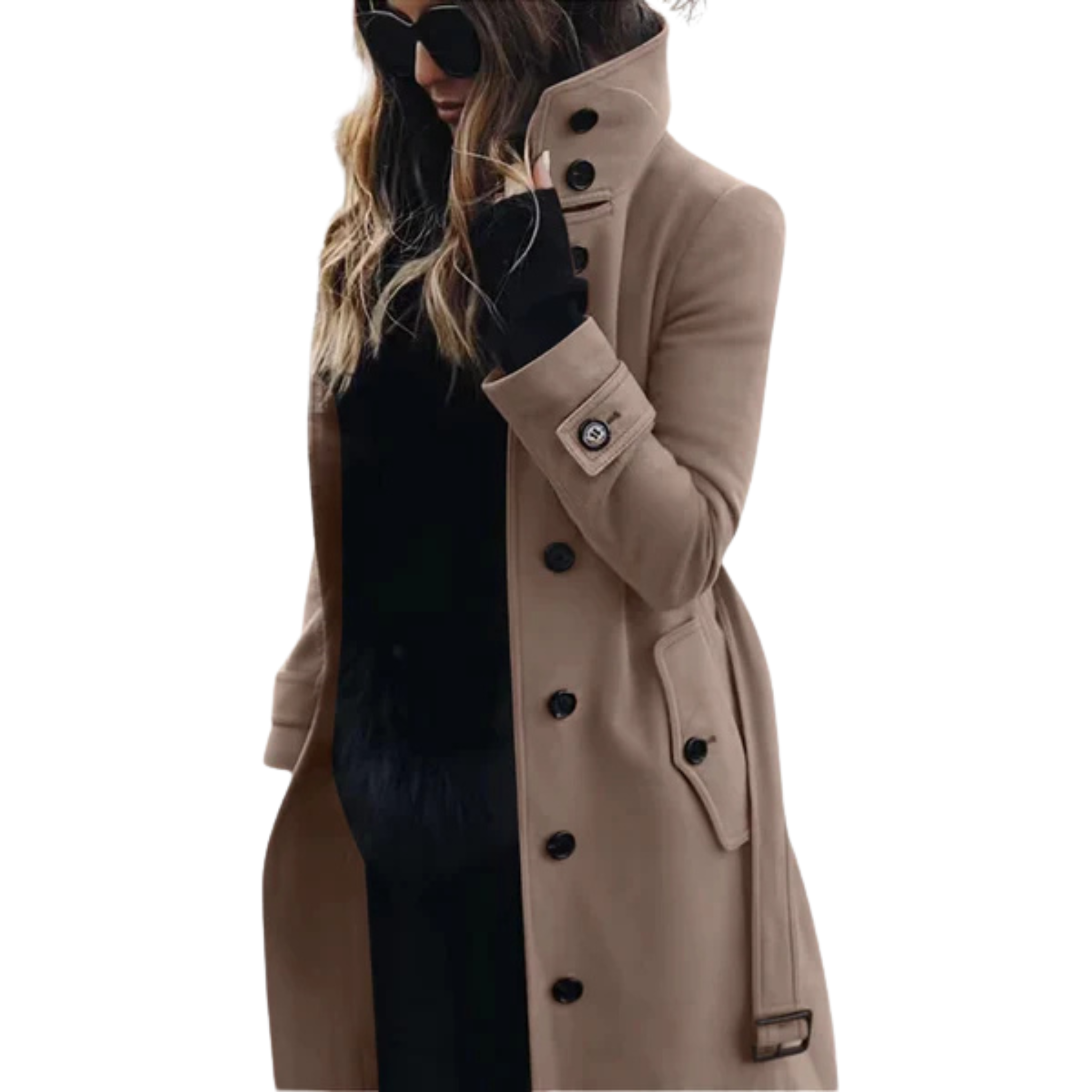 Damen Winter Trenchcoat | Knöpfen