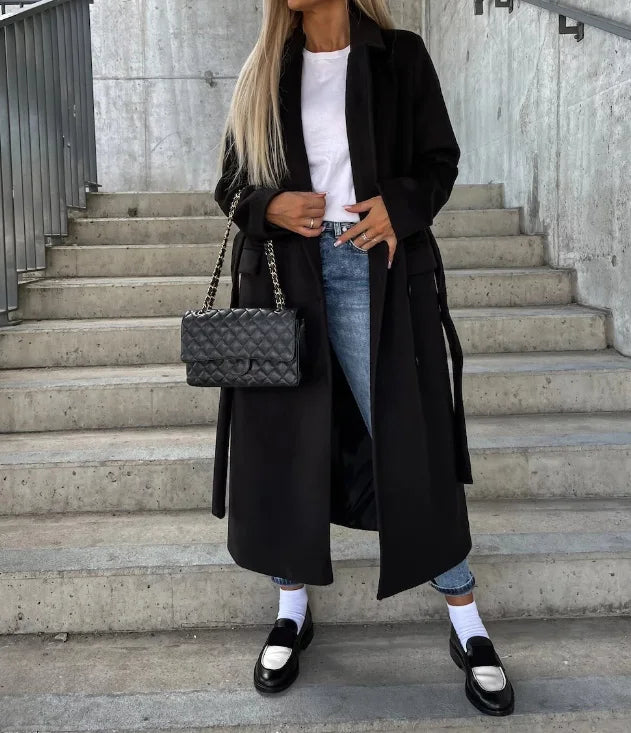 Damen Trenchcoat mit Gürtel | Lang