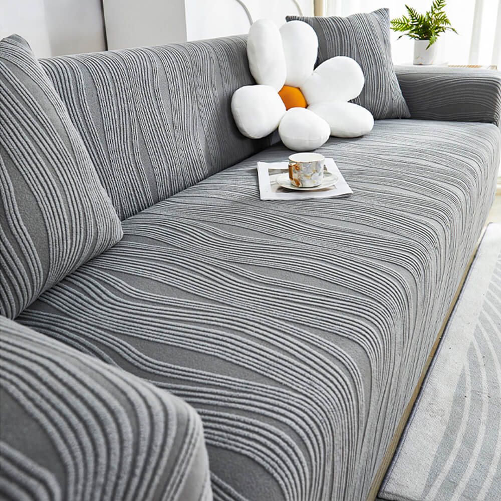 Gestreifter Sofabezug | Schutz für Sofa