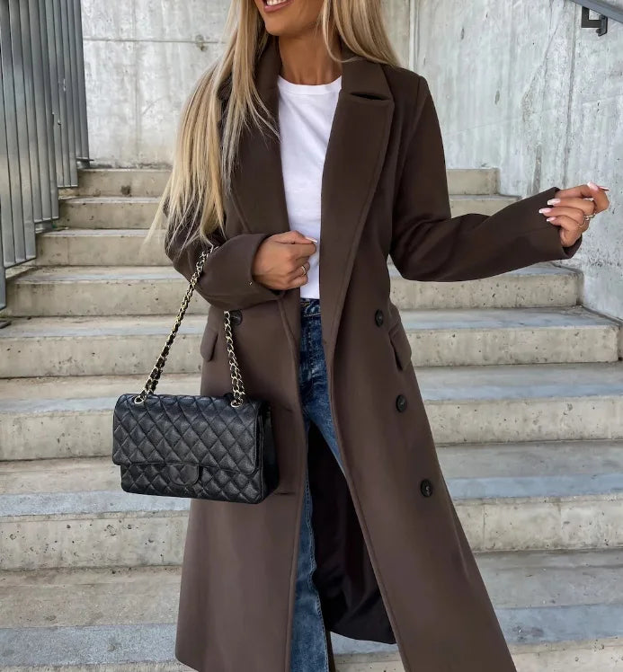 Damen Trenchcoat mit Gürtel | Lang