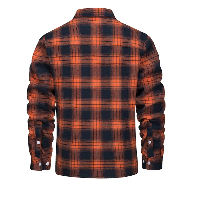 Herren Karierte Hemdjacke | Knopfleiste