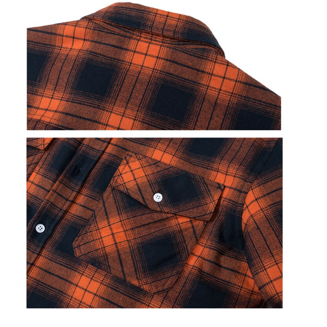 Herren Karierte Hemdjacke | Knopfleiste