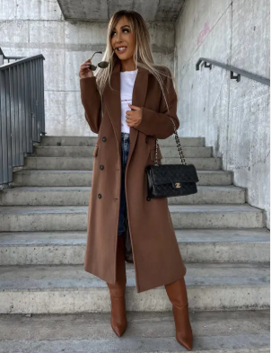 Damen Trenchcoat mit Gürtel | Lang