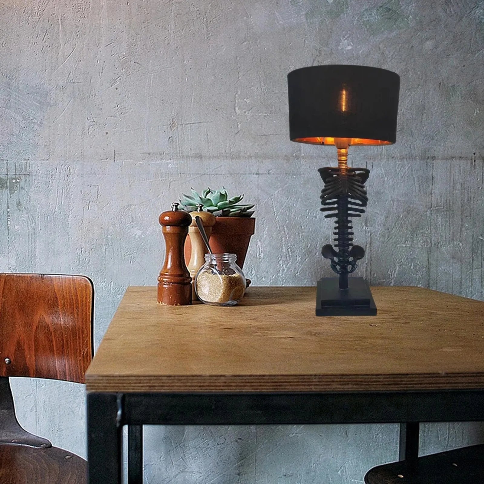Skelett Tischlampe | Dekorative Beleuchtung mit Charakter