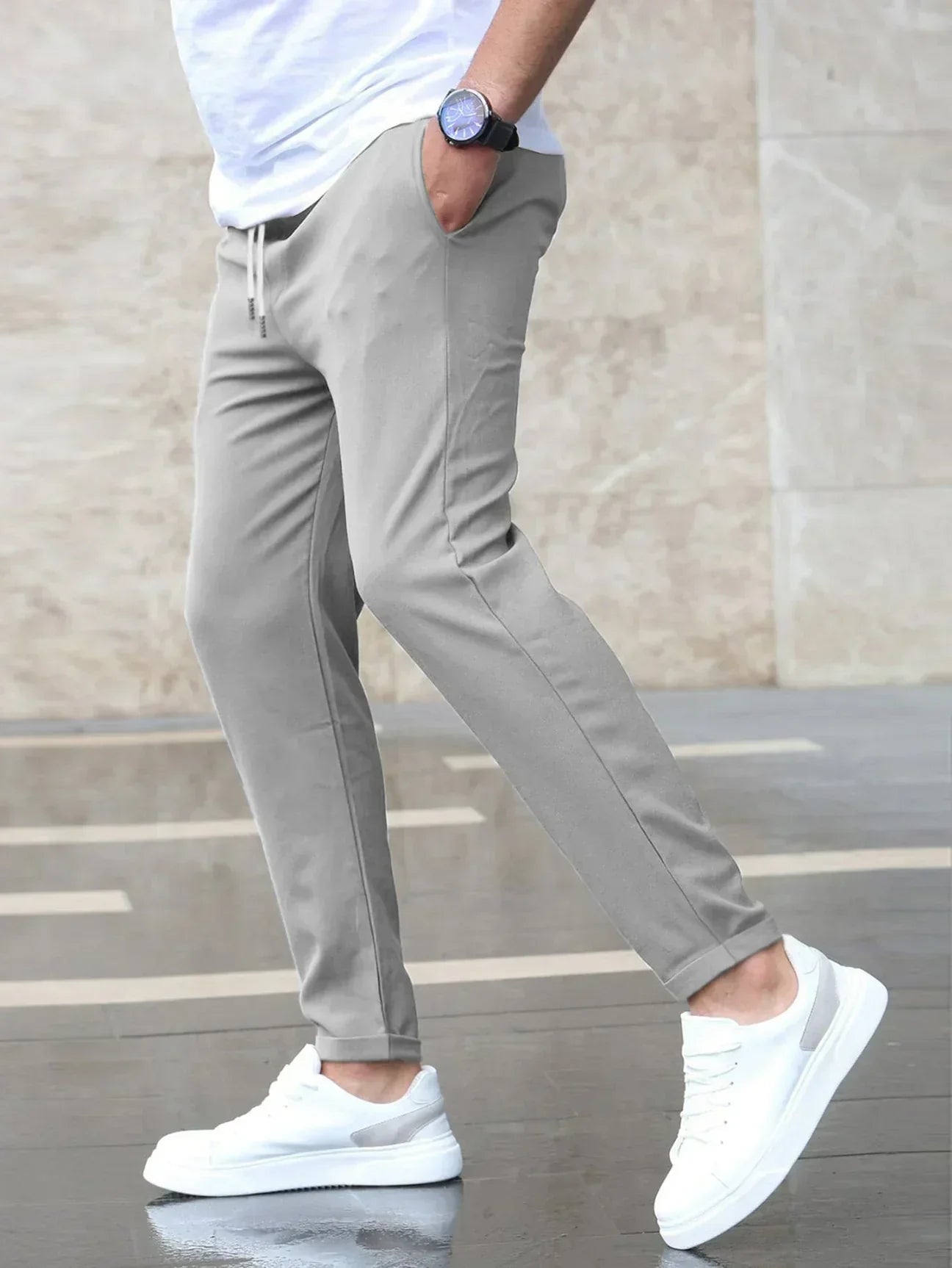 Herren Slim Fit Jogger Pants | Kordelzug