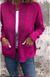 Damen Strickjacke | Mit Reißverschluss