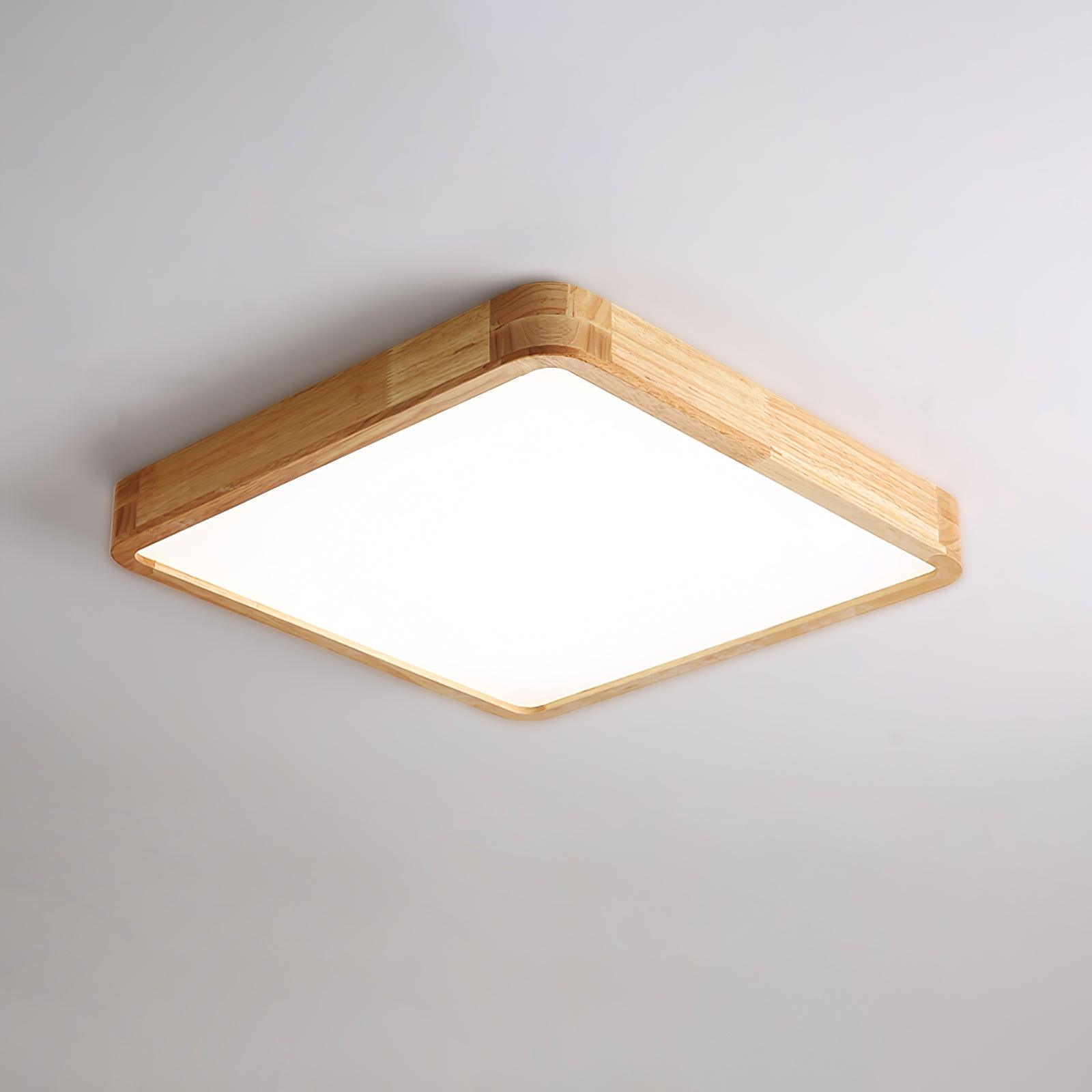 Deckenlampe | Geometrisches Design aus Holzoptik