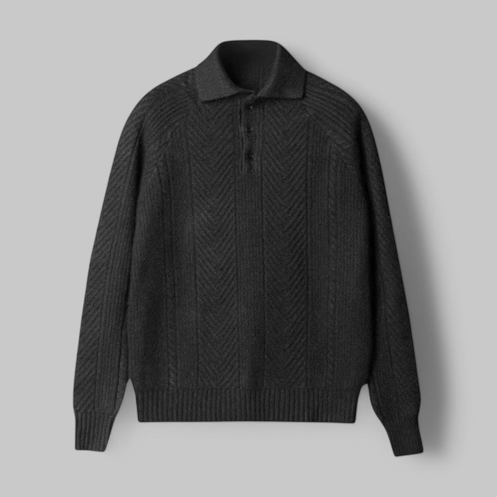 Herren Polo Strickpullover | Winter