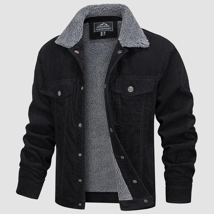 Herren Cordjacke | Mit Knopfleiste