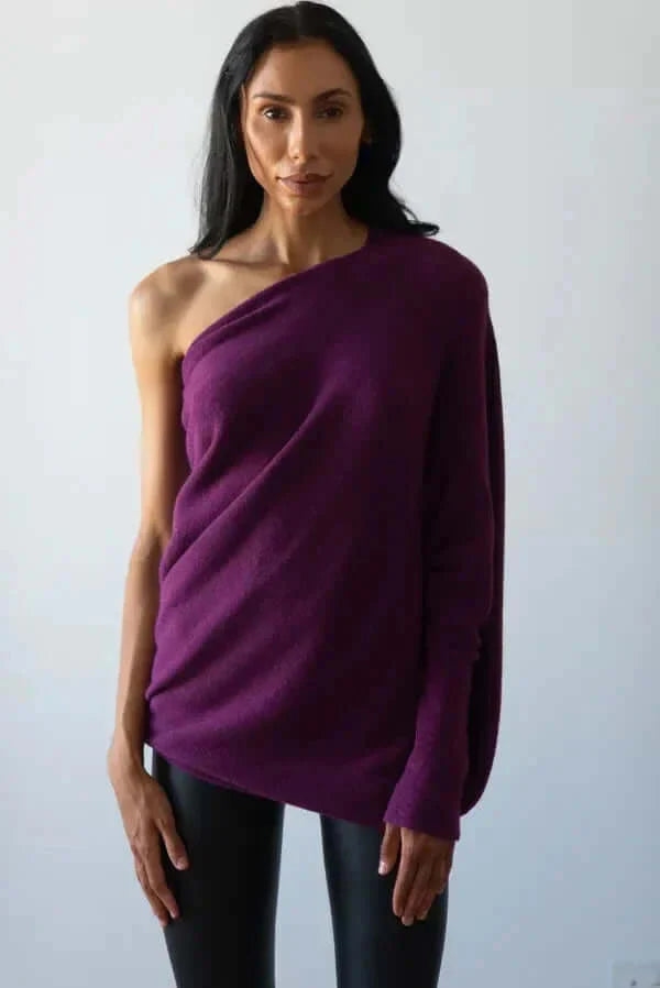 Damen Pullover | Asymmetrisches Drapé-Design
