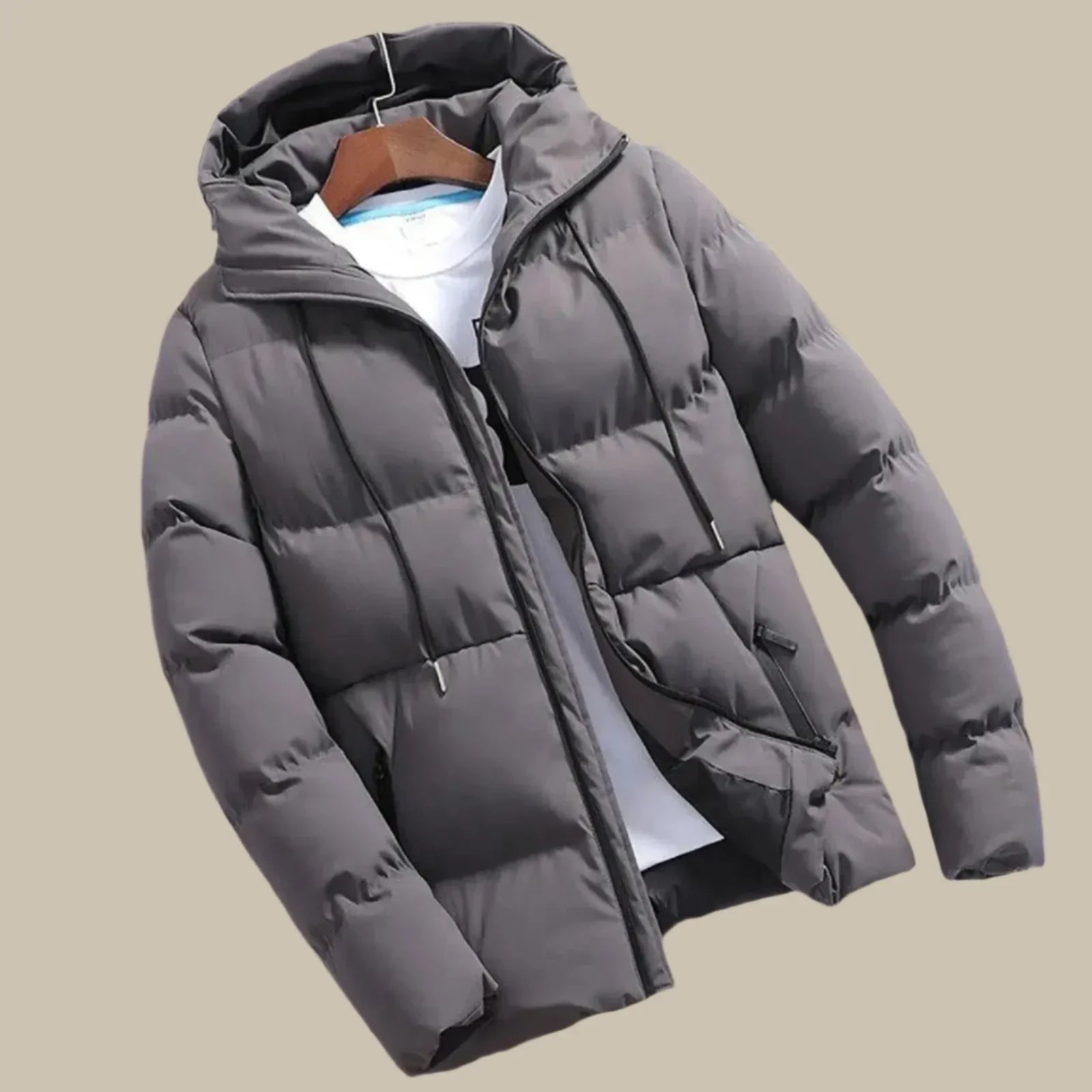 Herren Steppjacke mit Kapuze | Winter